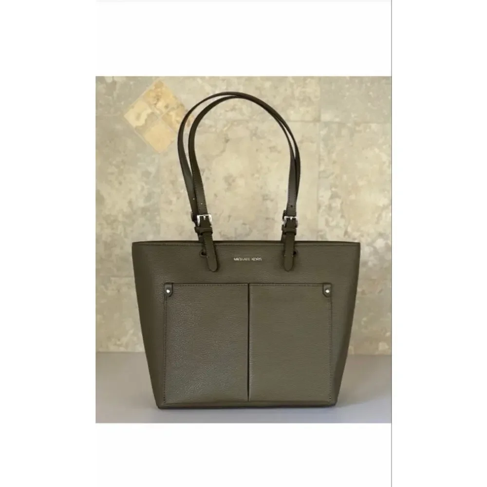 Women's Michael Kors Jet Set Travel Olive Green Tote Bag One Size